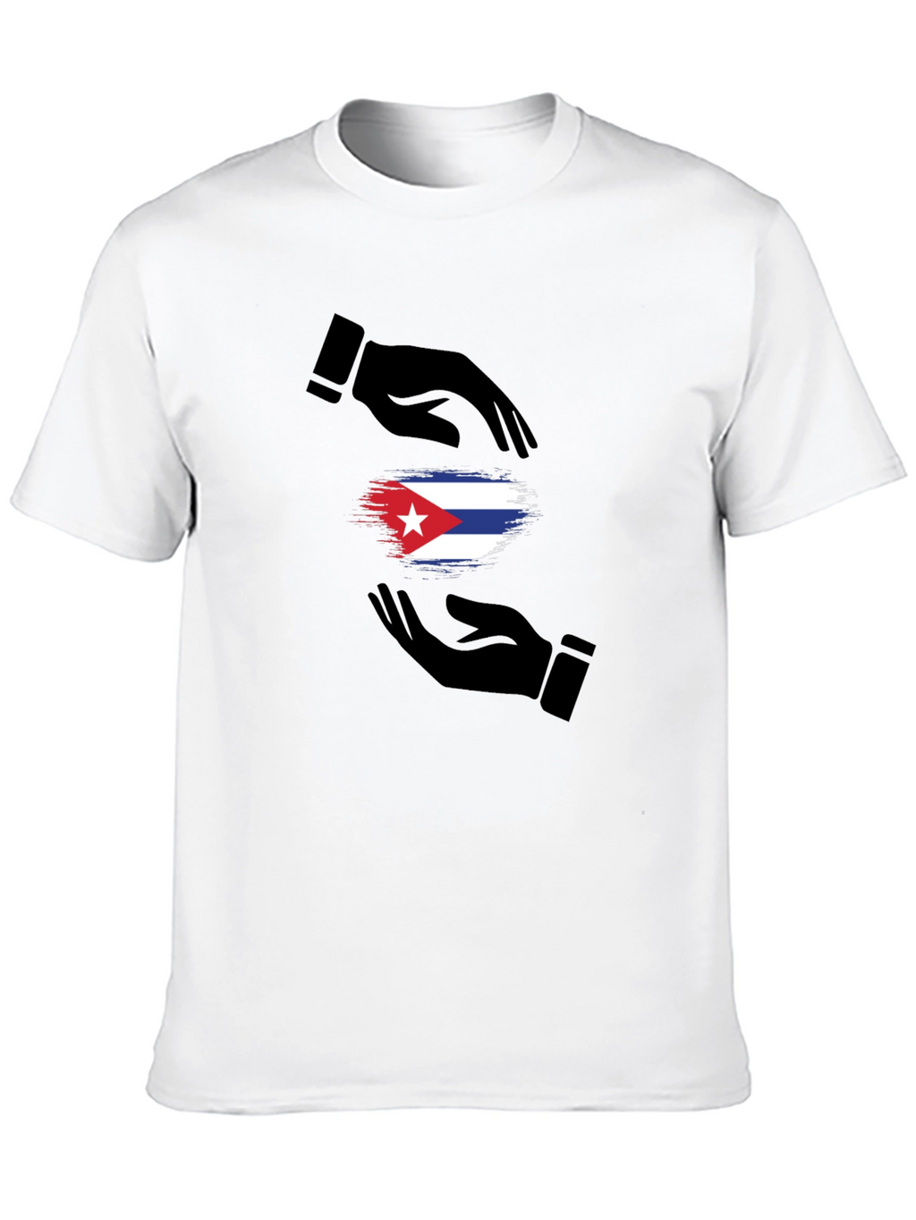 Cuba Flag Hands Graphic T-Shirt