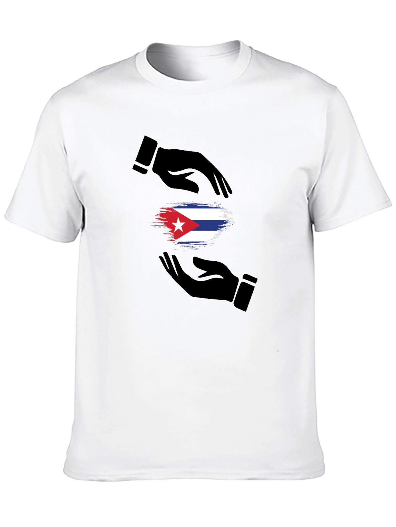 Cuba Flag Hands Graphic T-Shirt