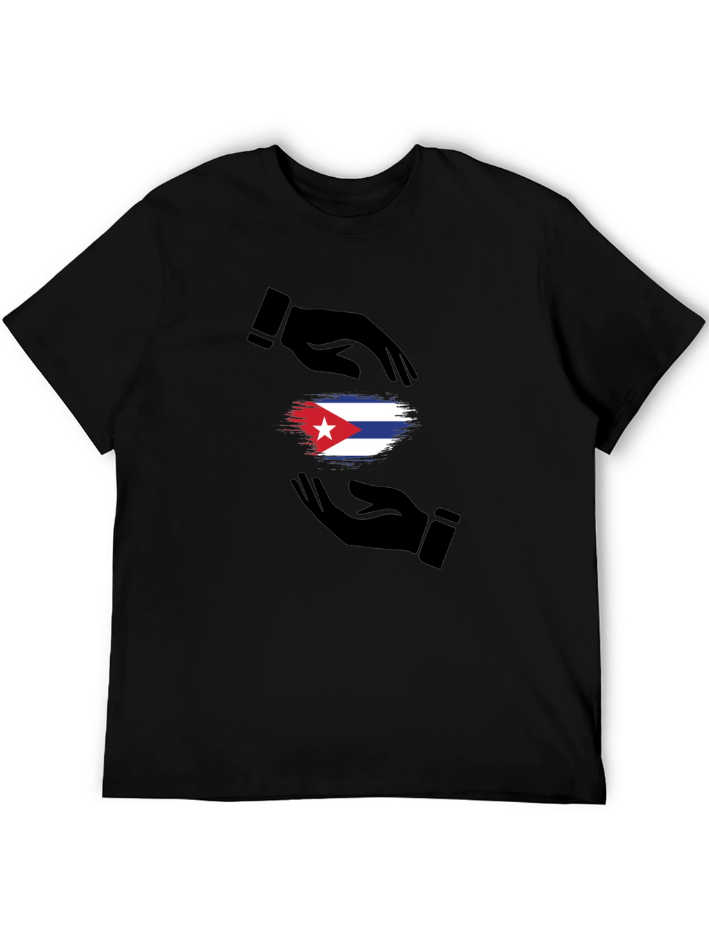 Cuba Flag Hands Graphic T-Shirt