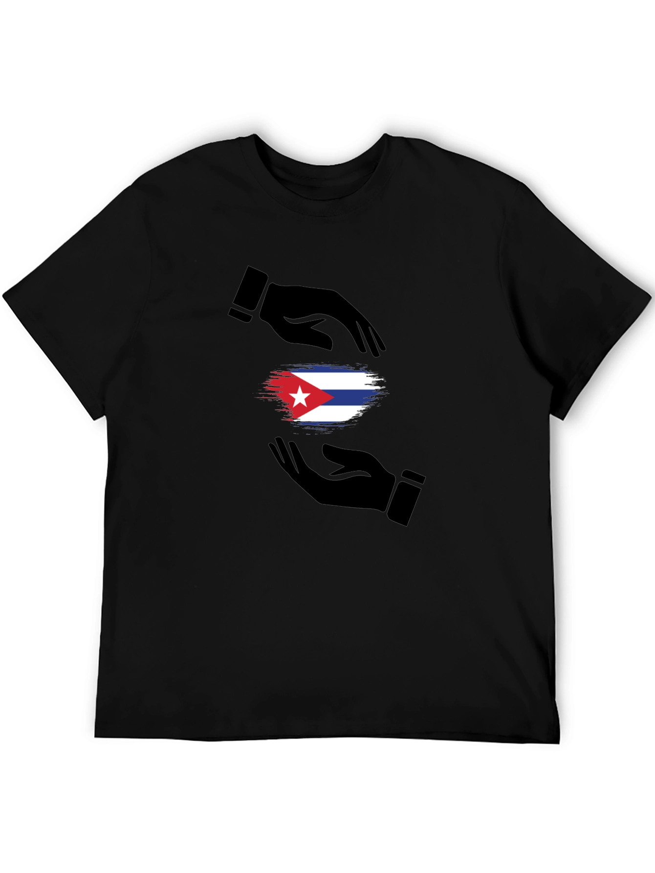 Cuba Flag Hands Graphic T-Shirt