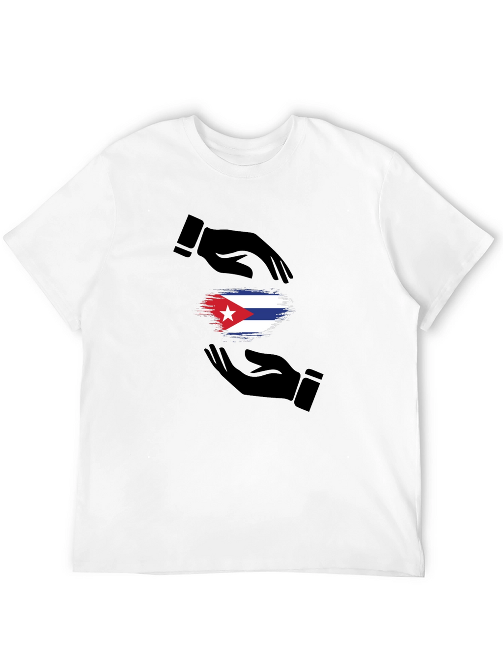 Cuba Flag Hands Graphic T-Shirt