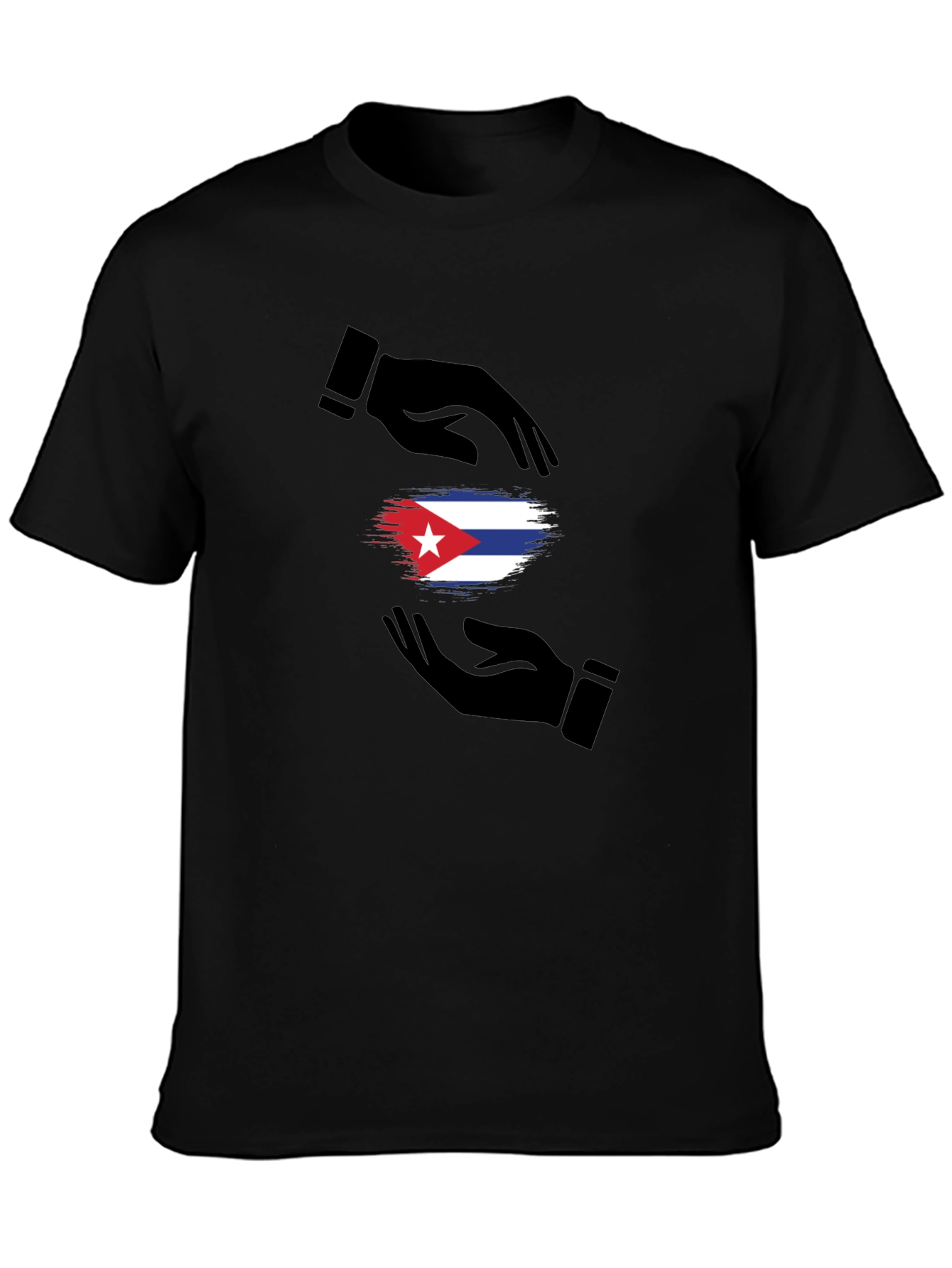 Cuba Flag Hands Graphic T-Shirt