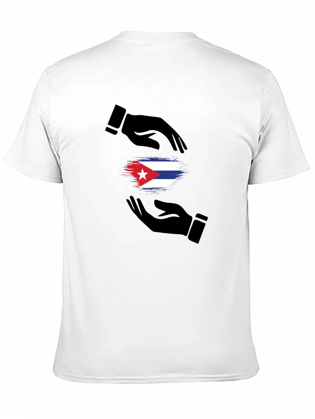 Cuba Flag Hands Graphic T-Shirt