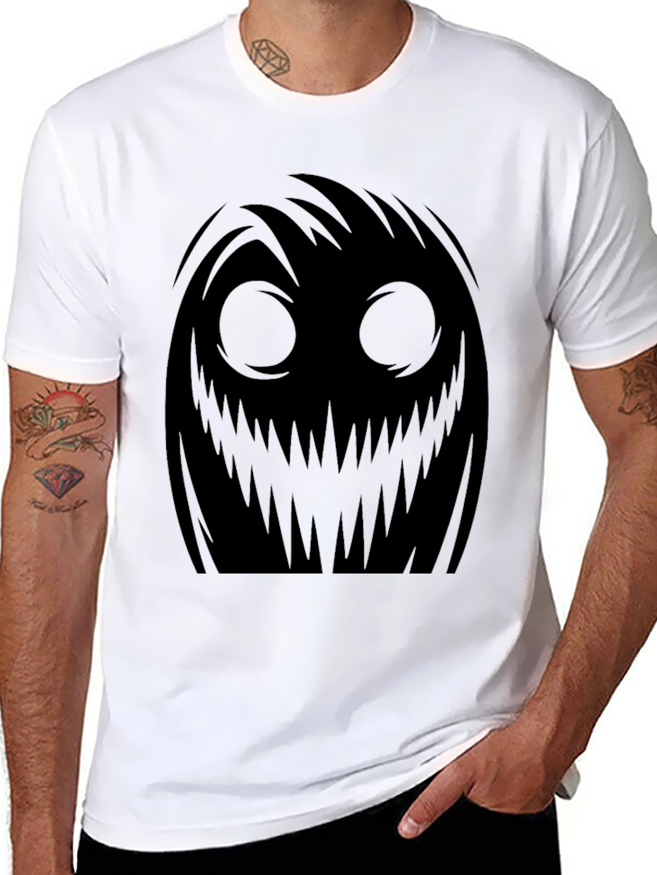 Spooky Black Graphic T-Shirt - Unique Halloween Style