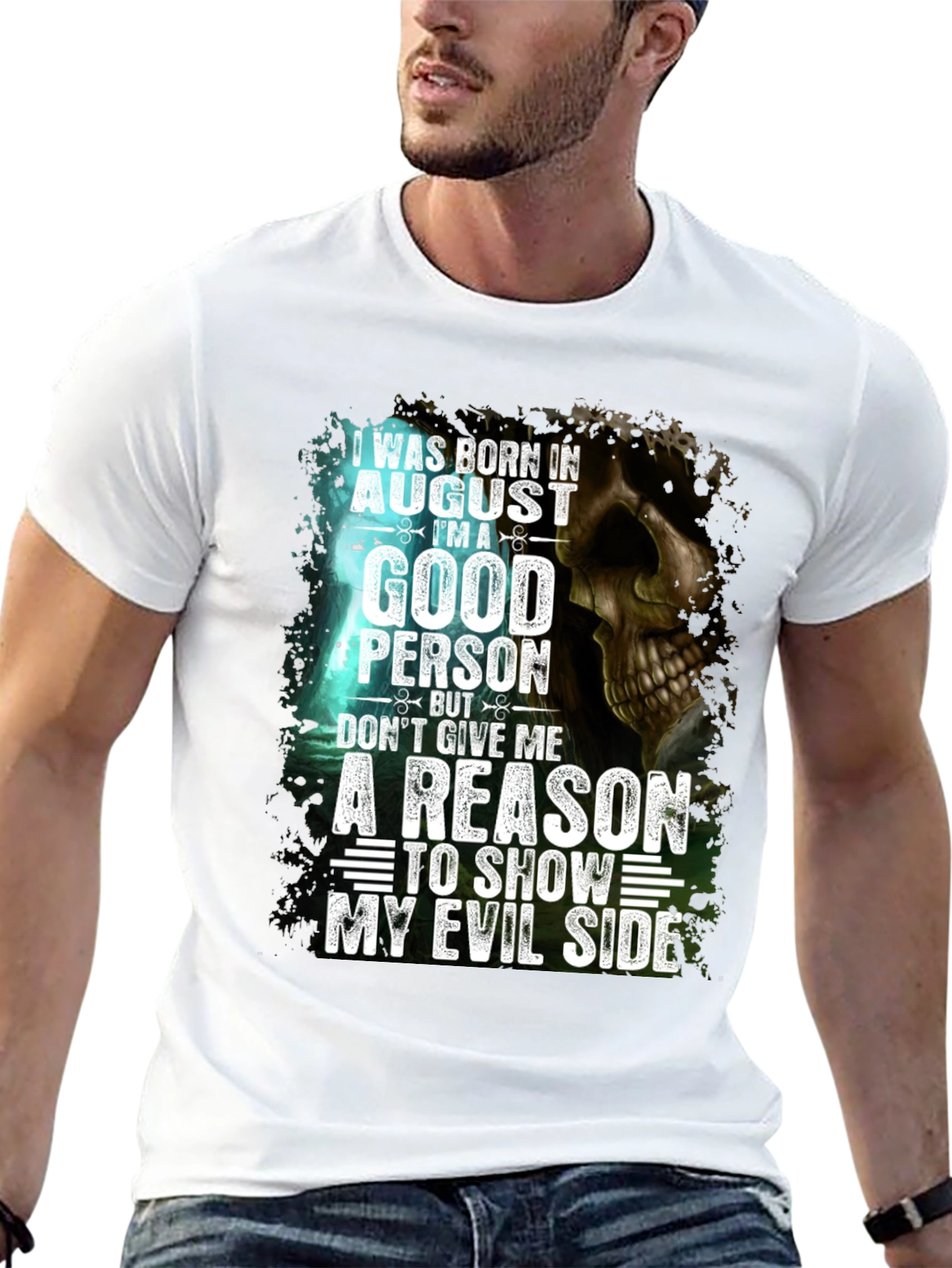 August Born Good Person Evil Side Graphic Tee