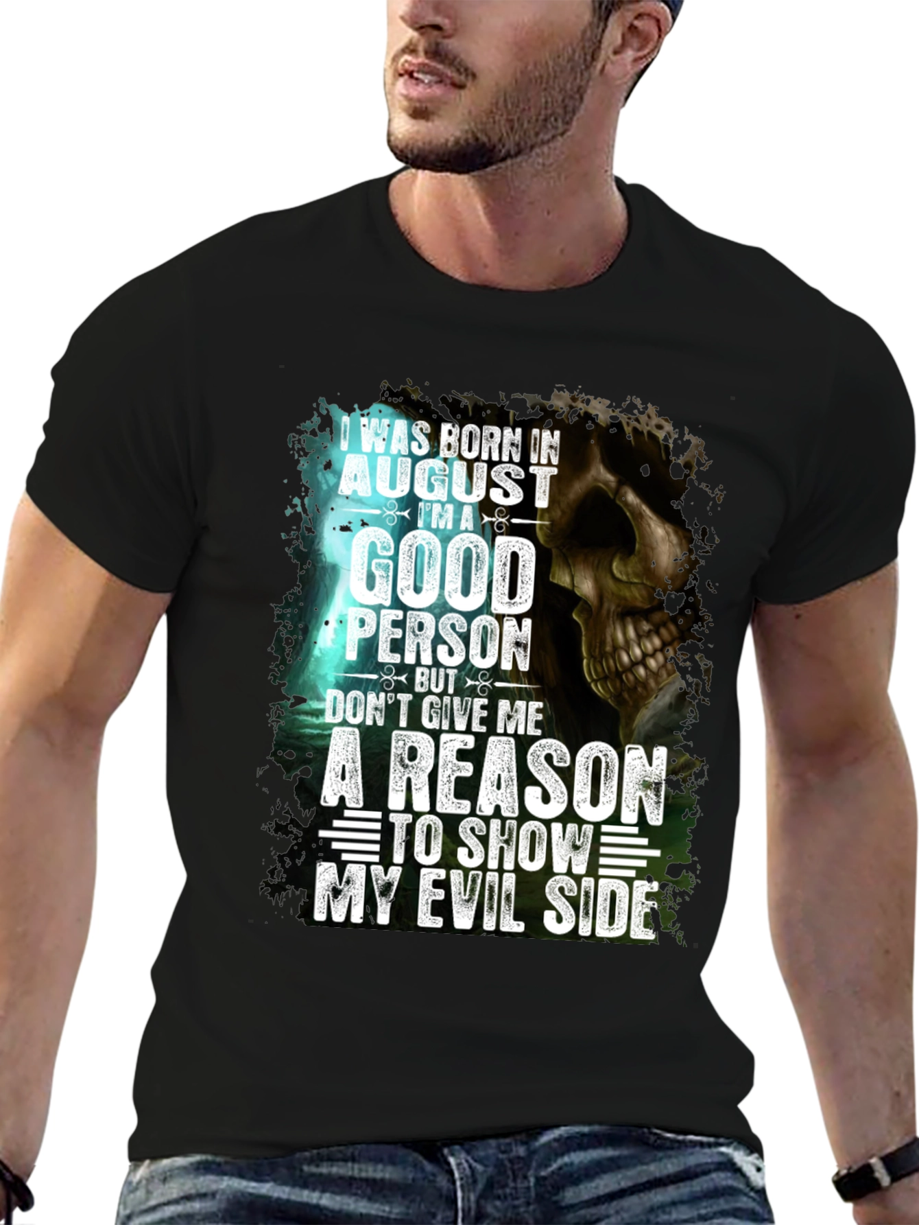 August Born Good Person Evil Side Graphic Tee