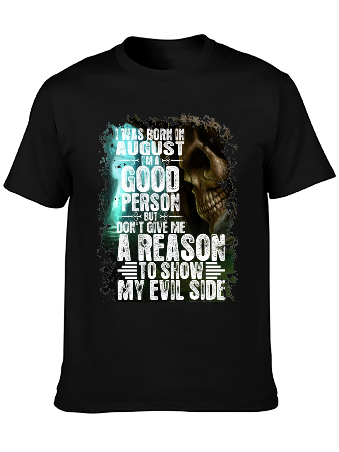 August Born Good Person Evil Side Graphic Tee