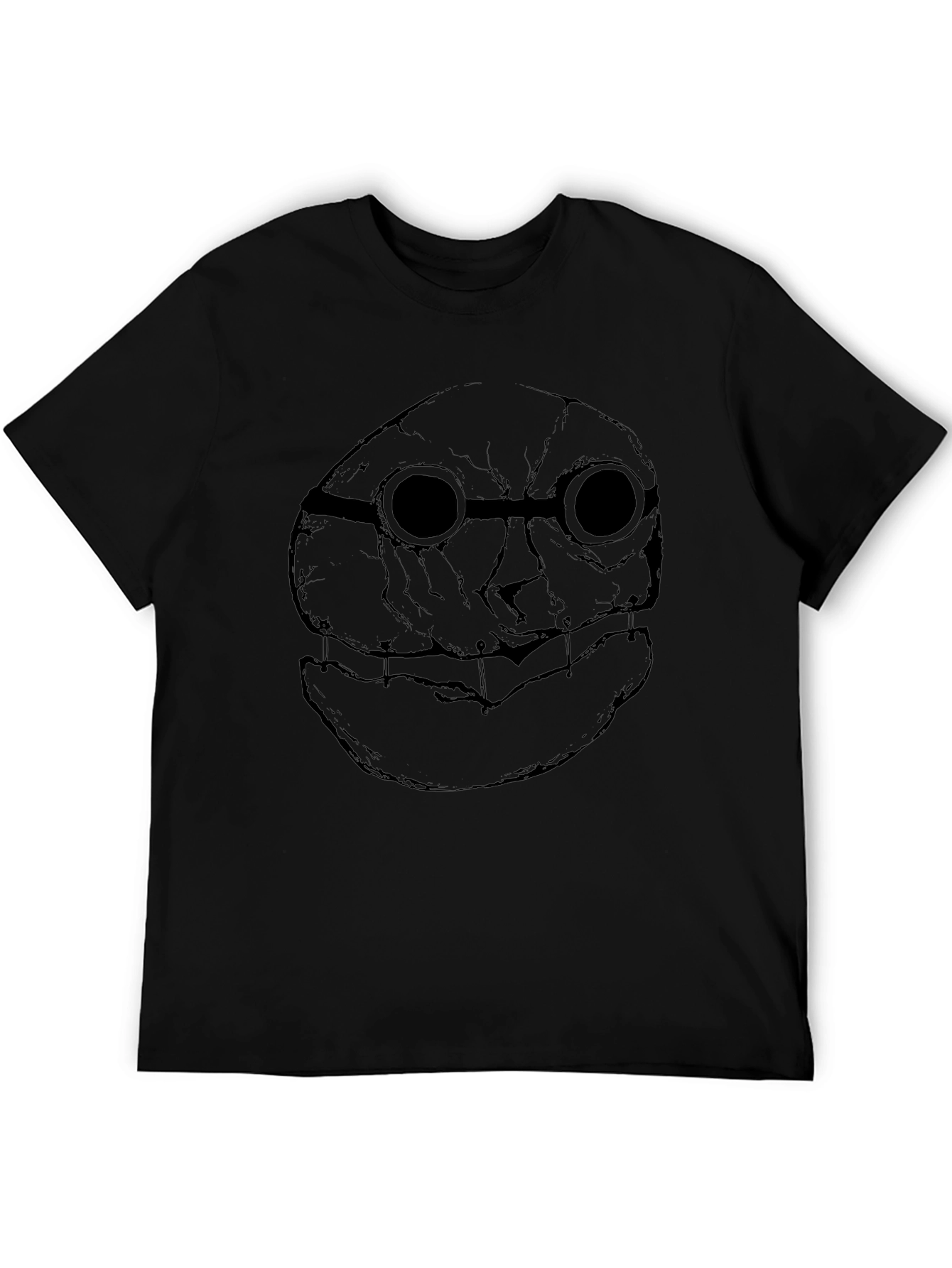 Dark Steampunk Mask Graphic Tee - Mens Black T-Shirt