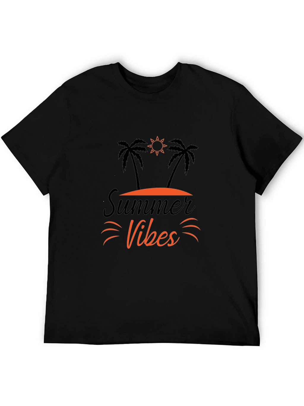 Summer Vibes Graphic Tee - Black
