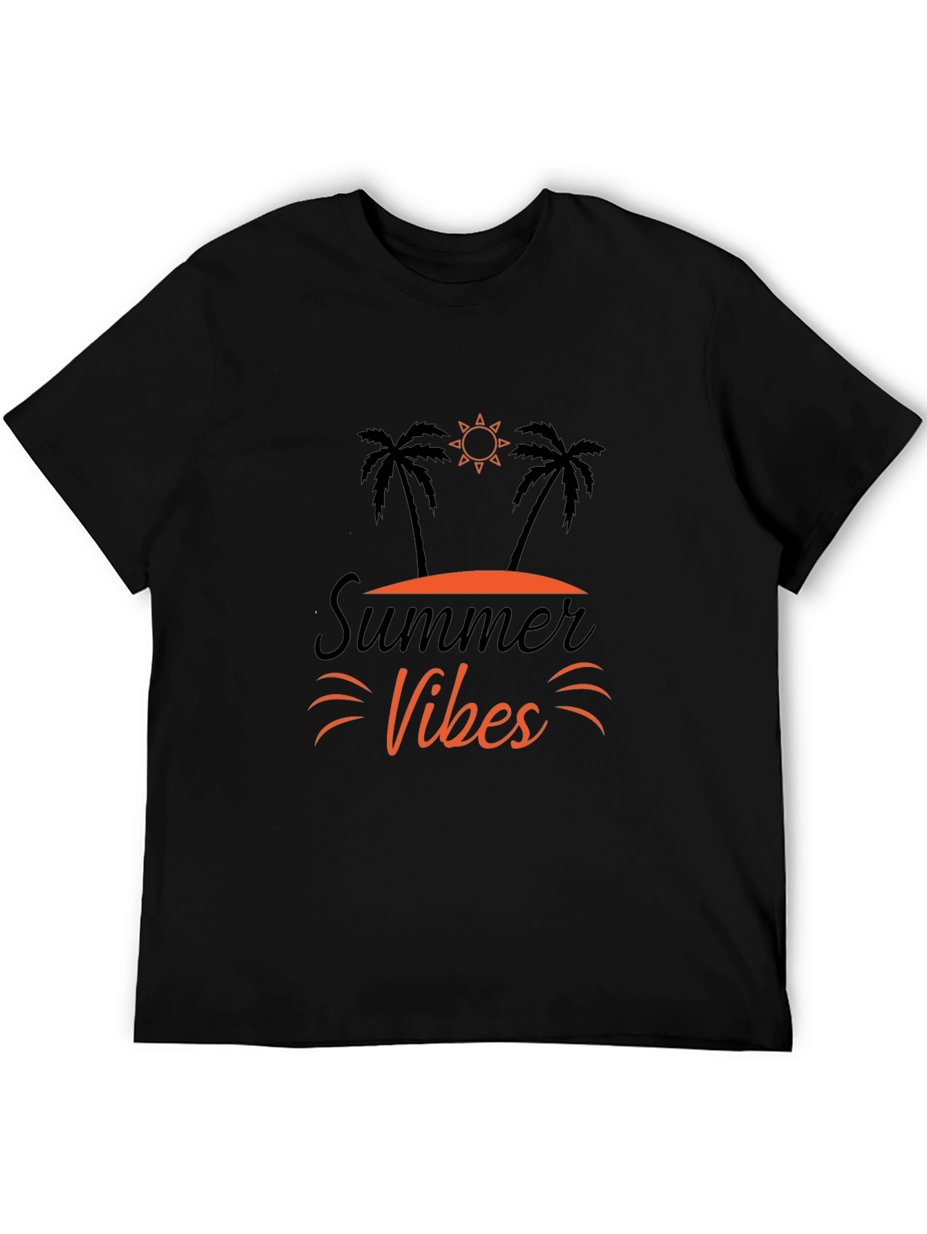Summer Vibes Graphic Tee - Black