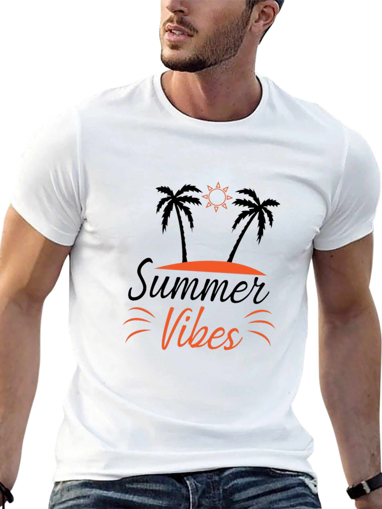 Summer Vibes Graphic Tee - Black
