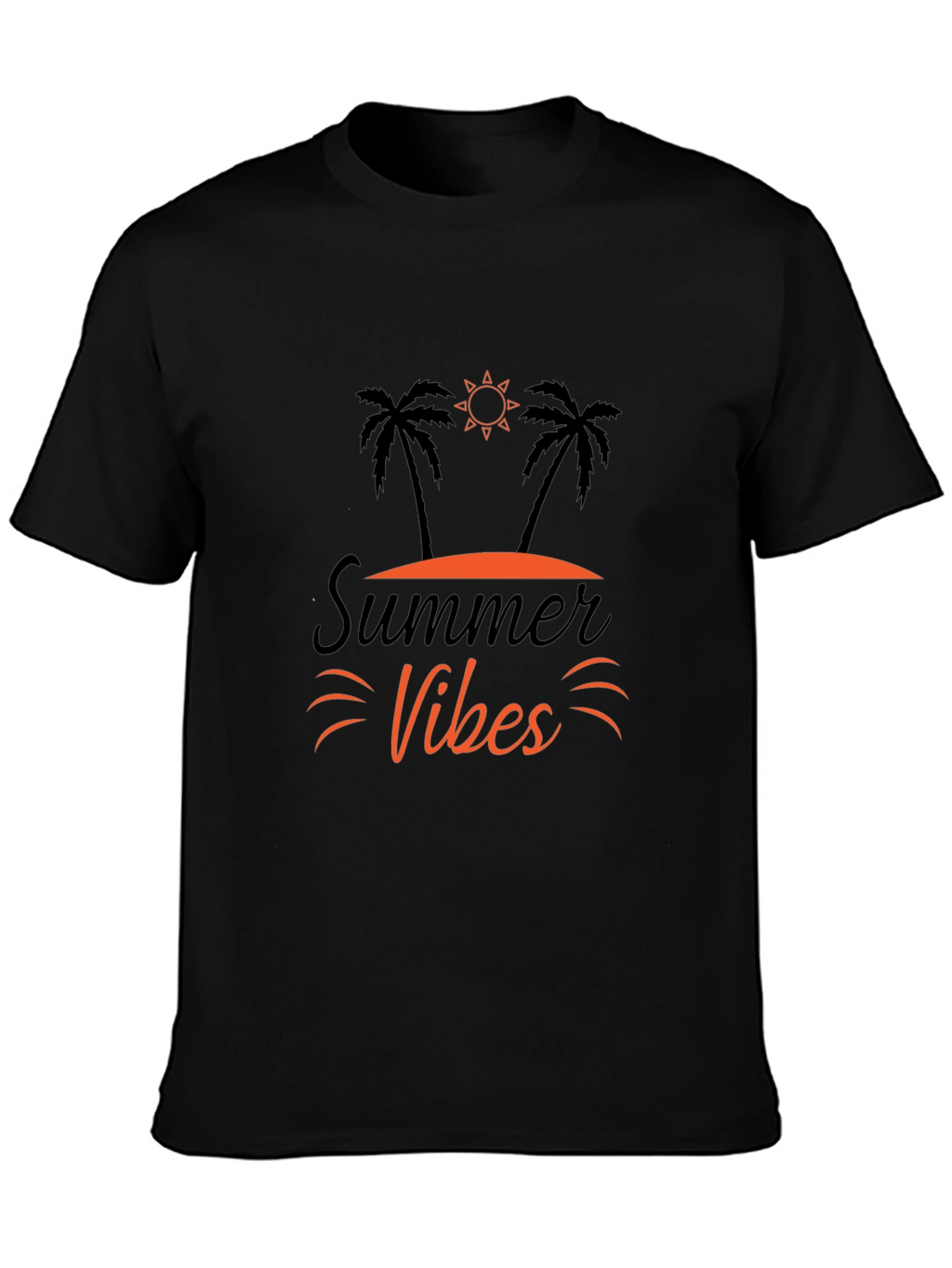Summer Vibes Graphic Tee - Black