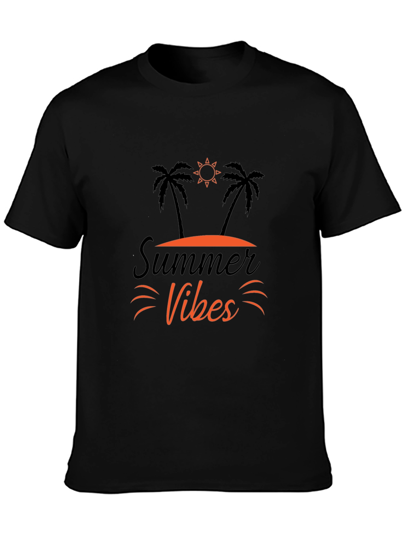 Summer Vibes Graphic Tee - Black