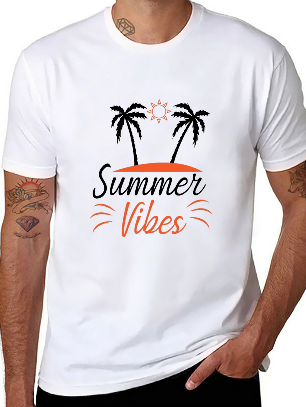 Summer Vibes Graphic Tee - Black