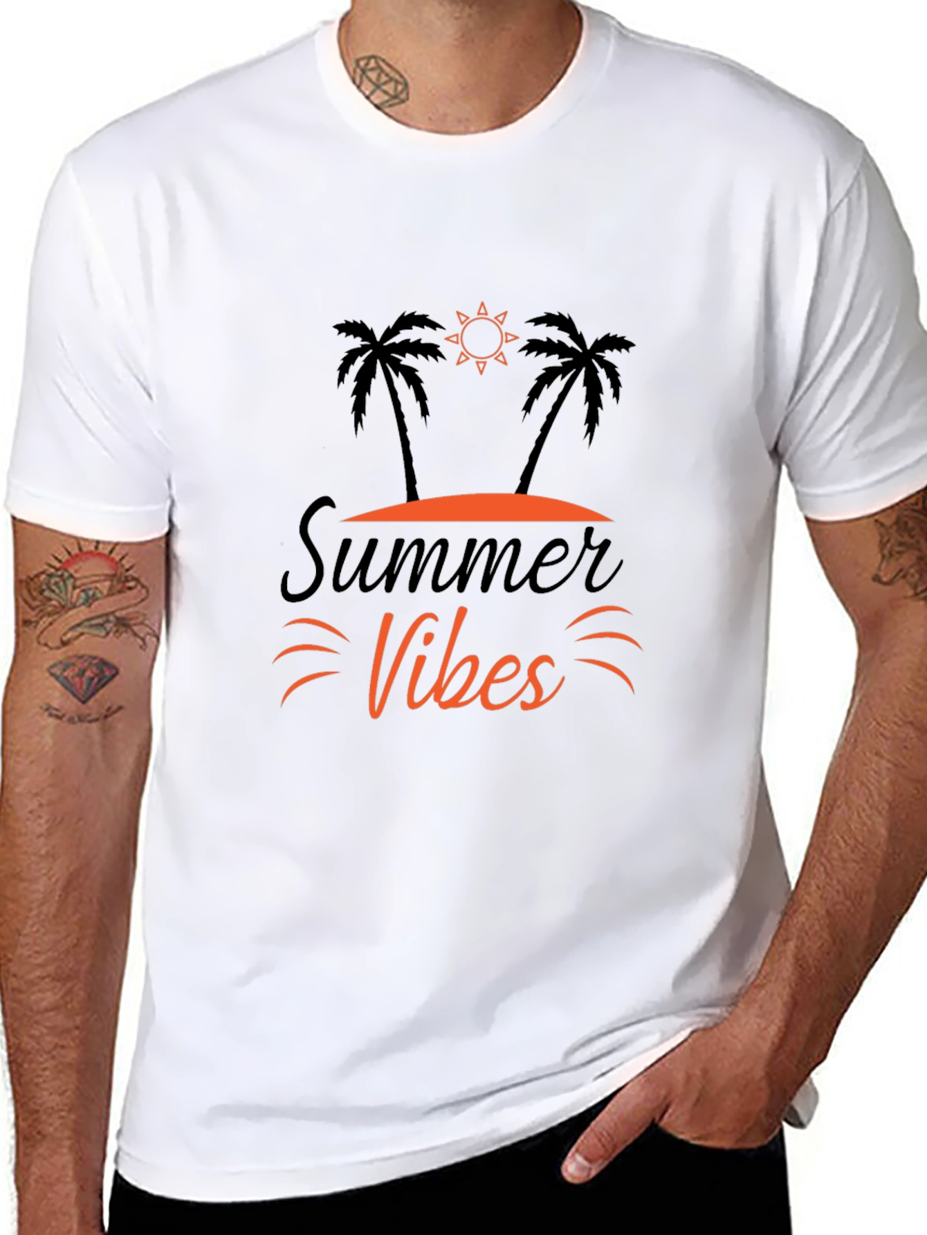 Summer Vibes Graphic Tee - Black