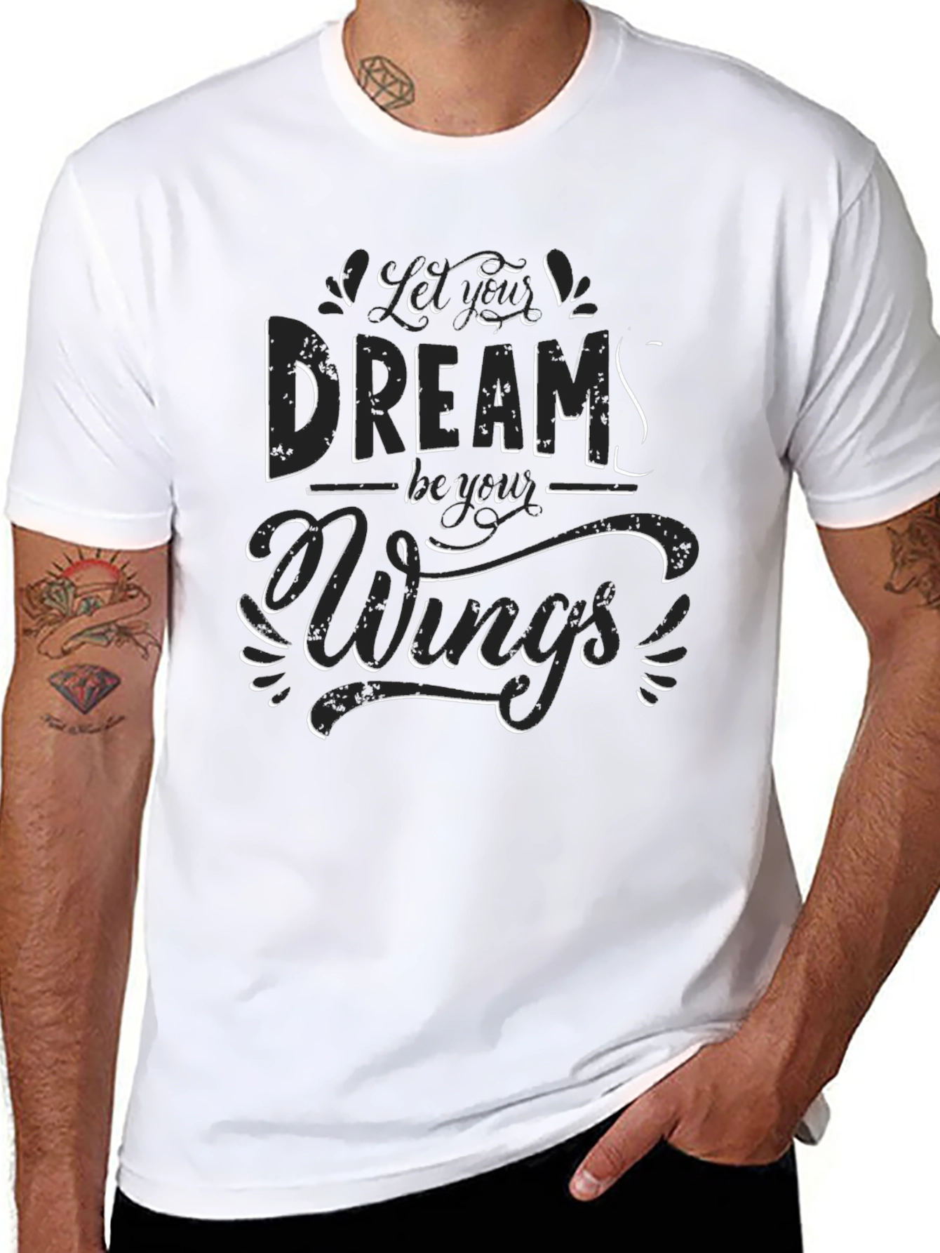 Dreams Have Wings Graphic Tee - Black