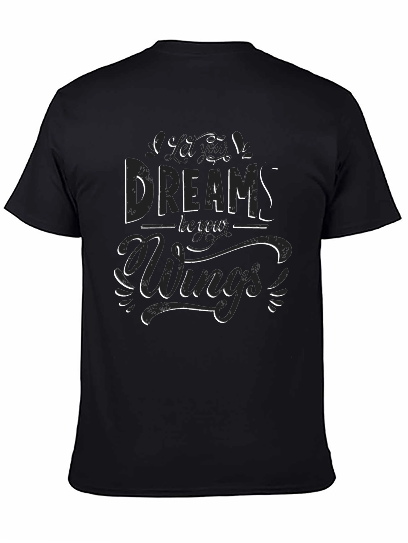 Dreams Have Wings Graphic Tee - Black