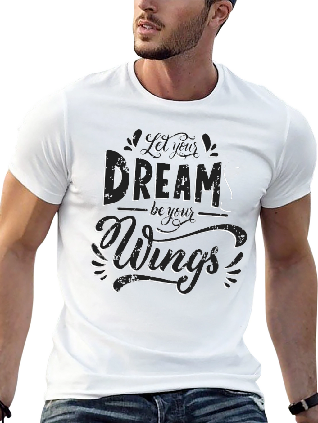 Dreams Have Wings Graphic Tee - Black
