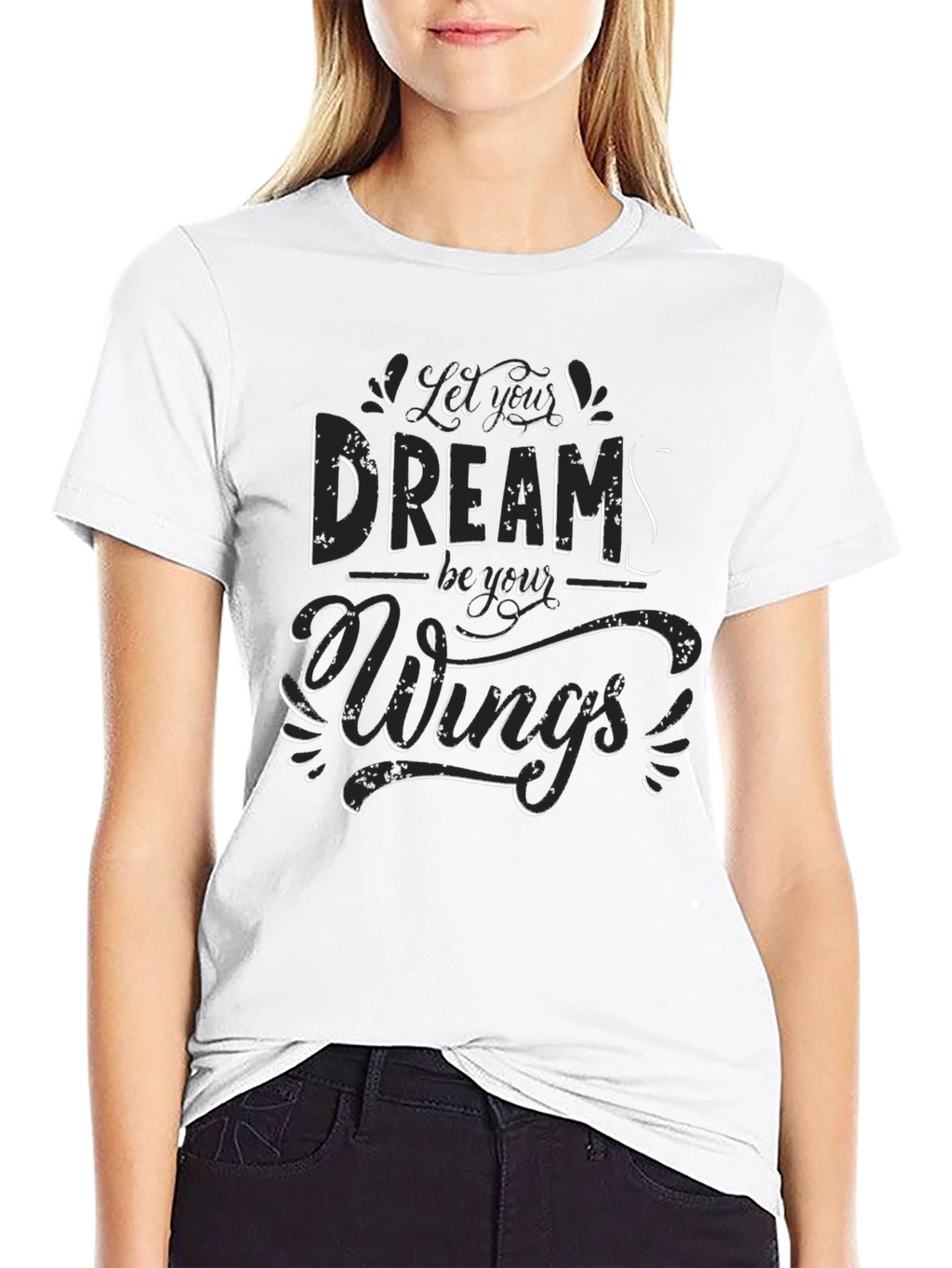 Dreams Have Wings Graphic Tee - Black