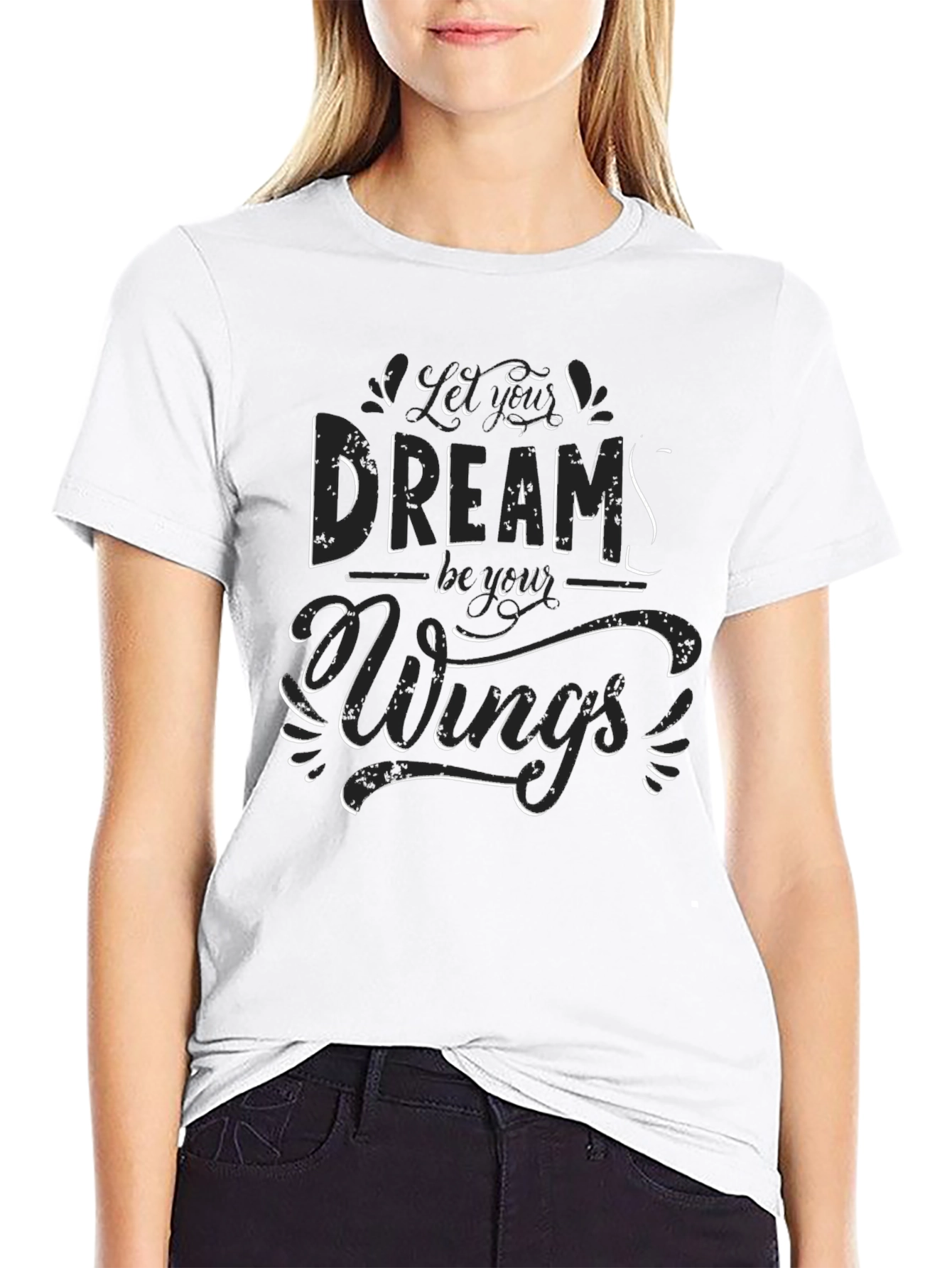 Dreams Have Wings Graphic Tee - Black