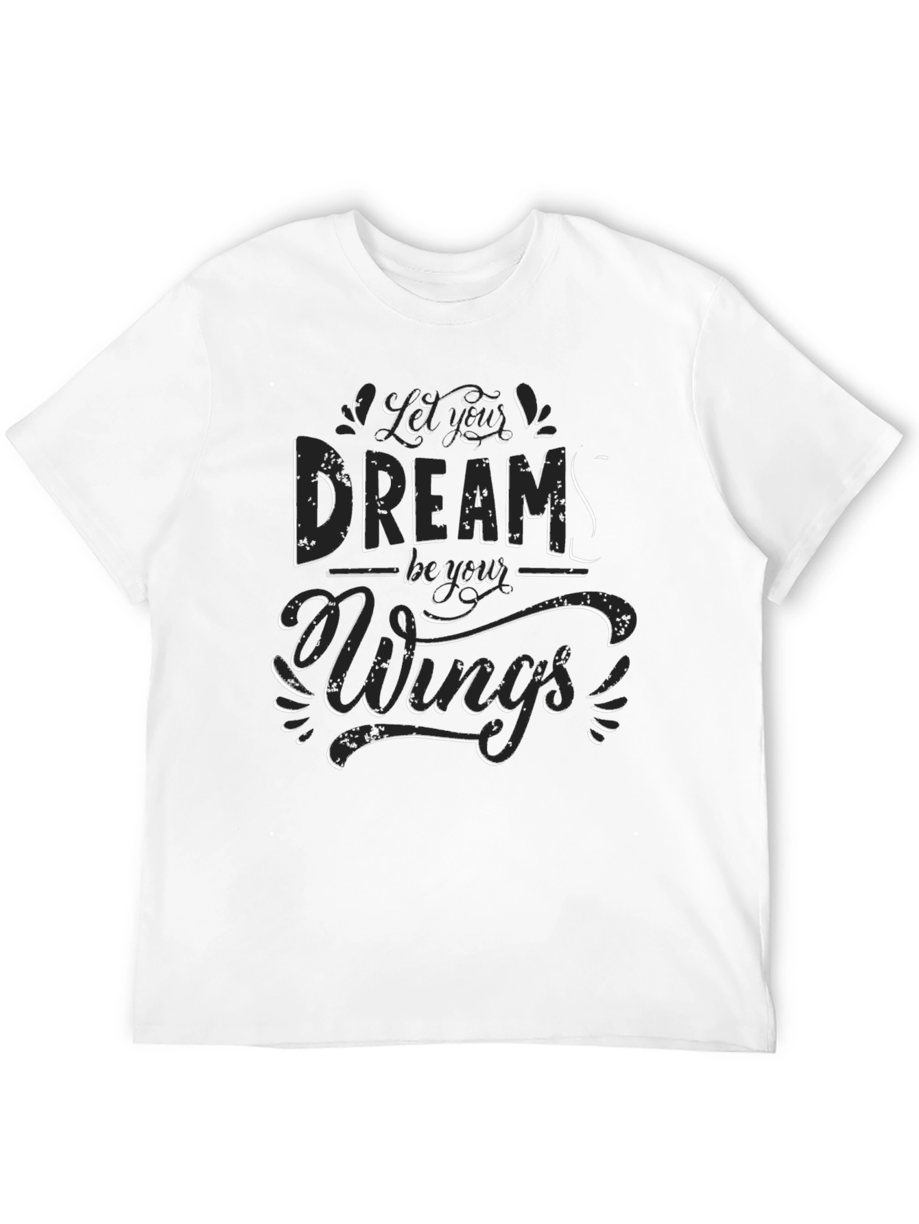 Dreams Have Wings Graphic Tee - Black
