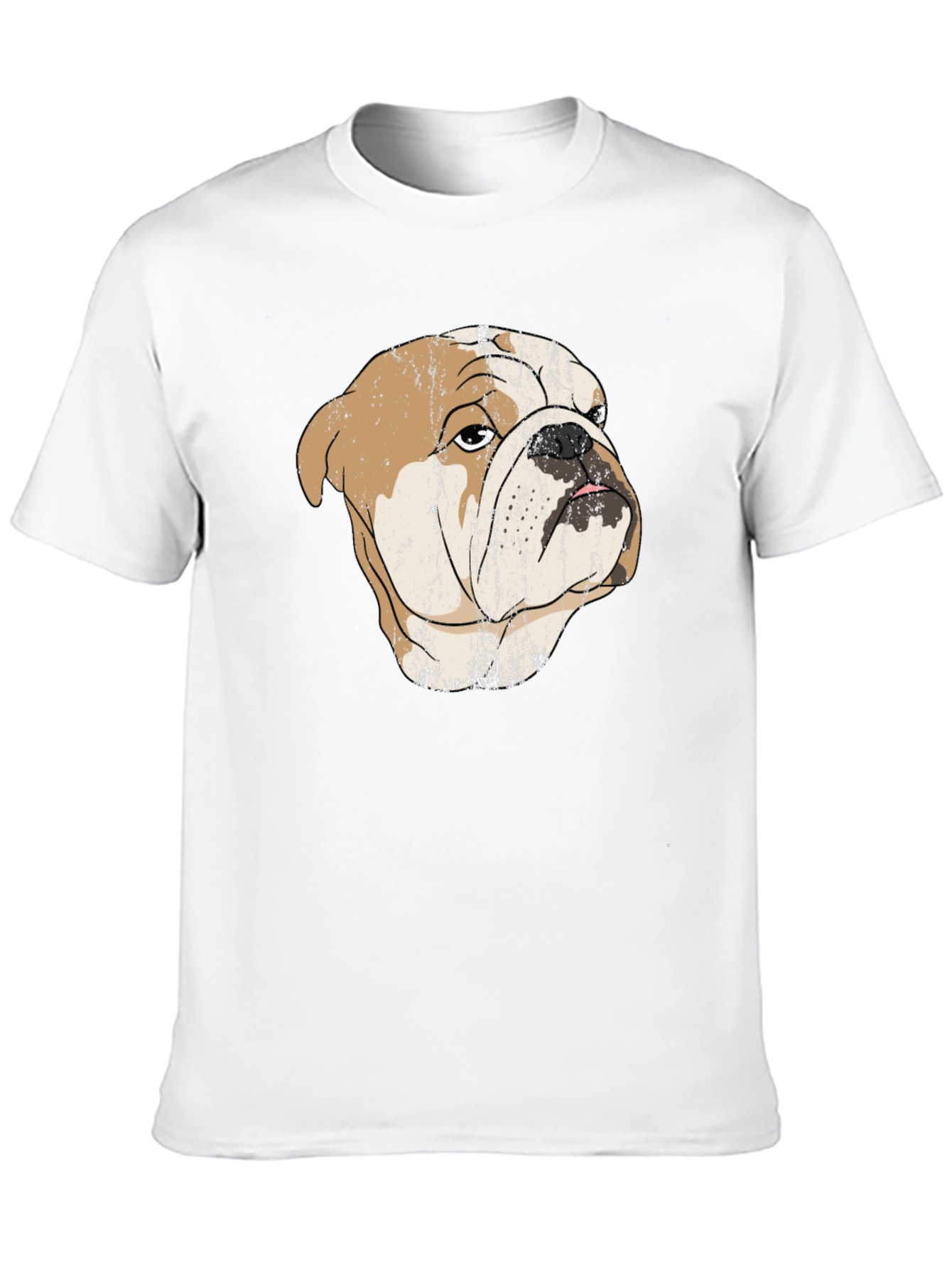 Bulldog Graphic Print Black T-Shirt