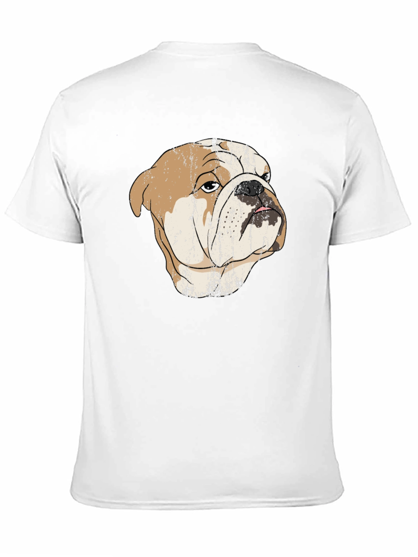 Bulldog Graphic Print Black T-Shirt