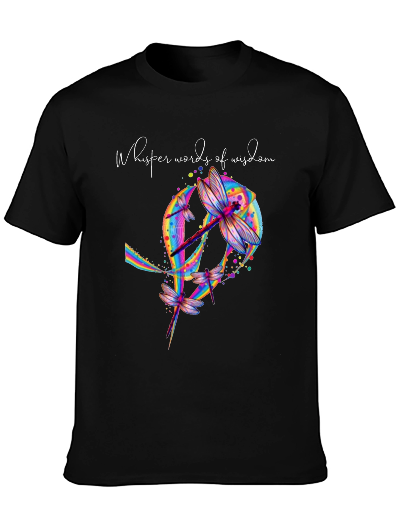 Dragonfly Peace Sign Graphic T-Shirt