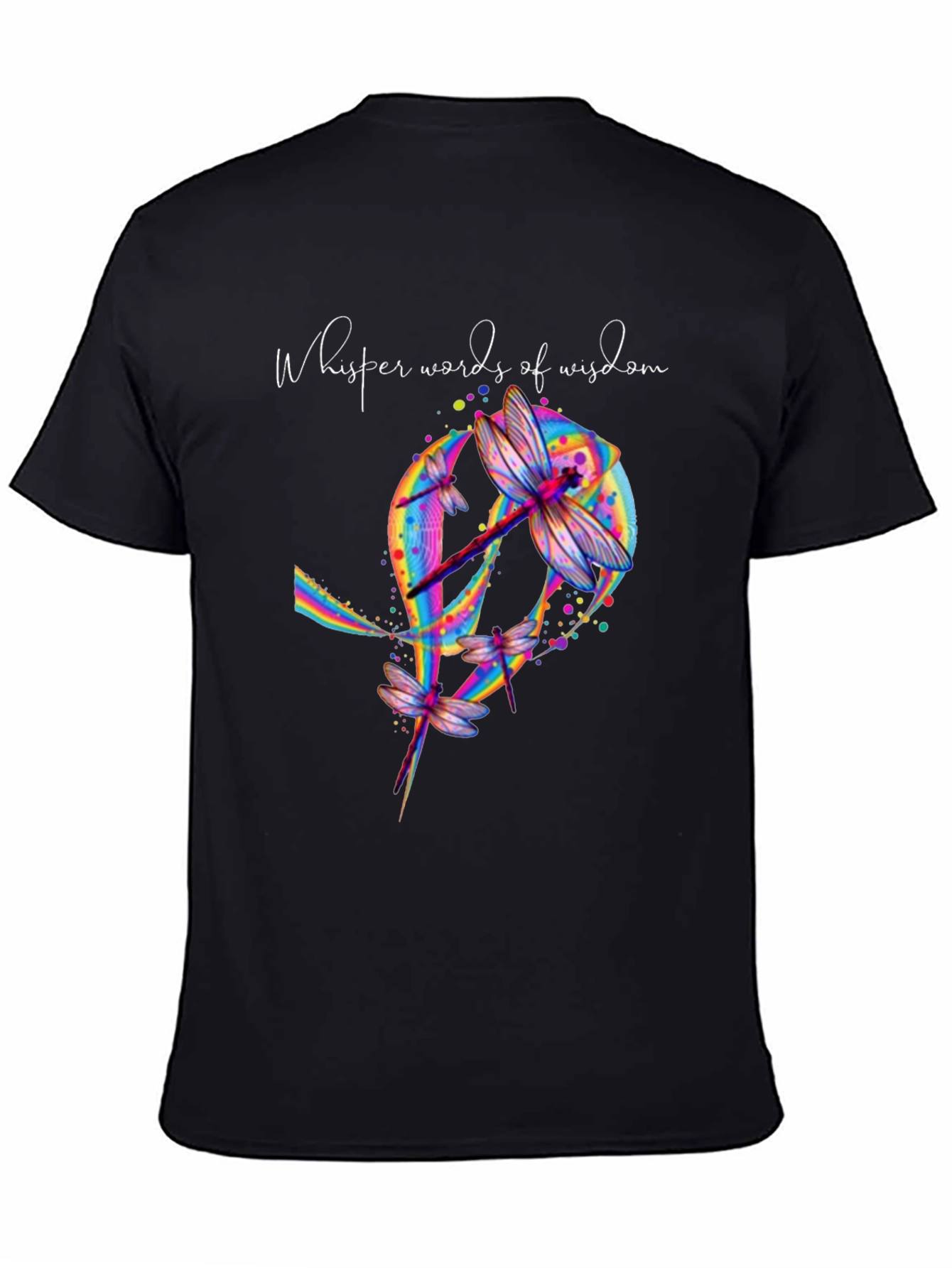 Dragonfly Peace Sign Graphic T-Shirt