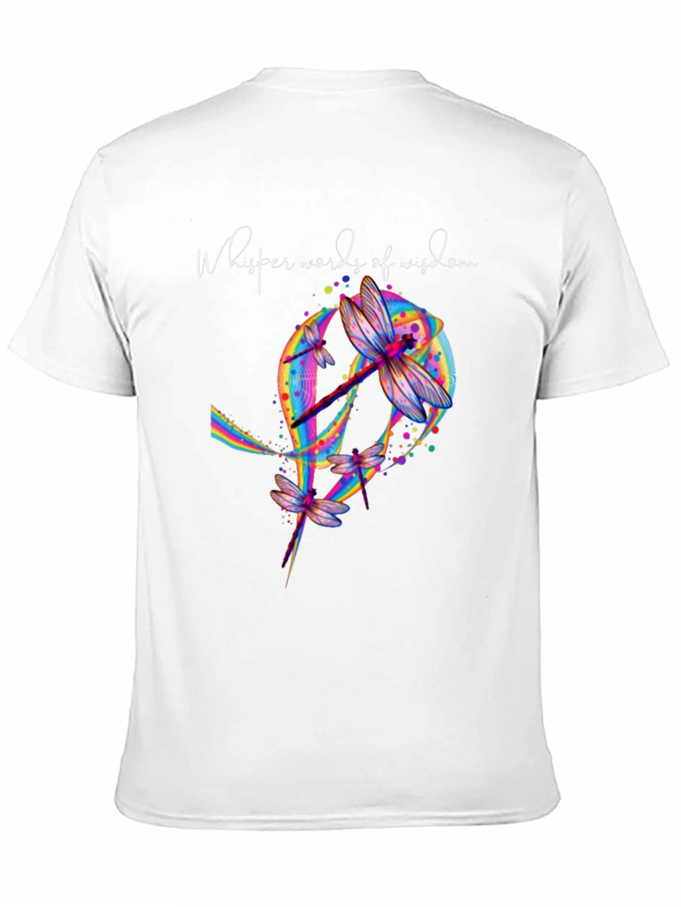Dragonfly Peace Sign Graphic T-Shirt