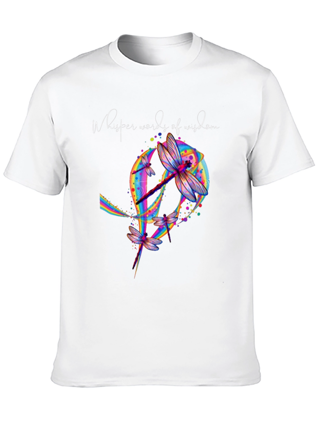 Dragonfly Peace Sign Graphic T-Shirt