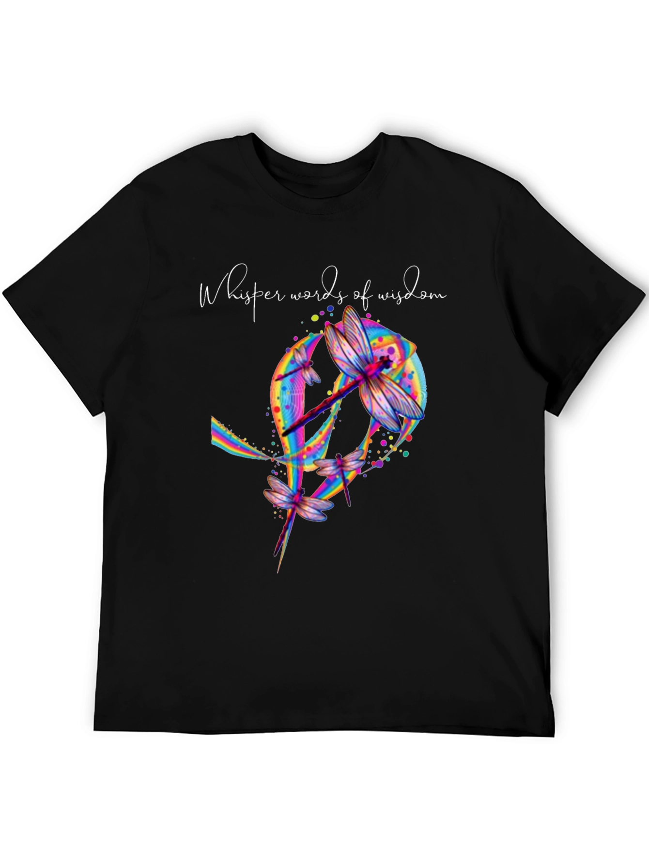 Dragonfly Peace Sign Graphic T-Shirt