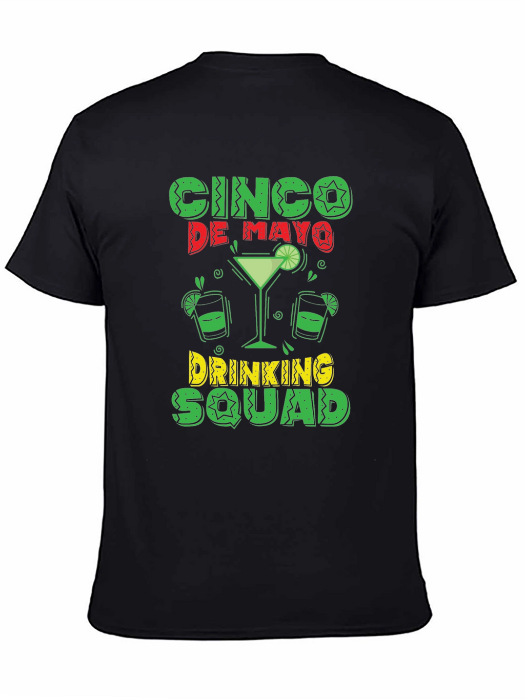 Cinco De Mayo Drinking Squad Black T-Shirt