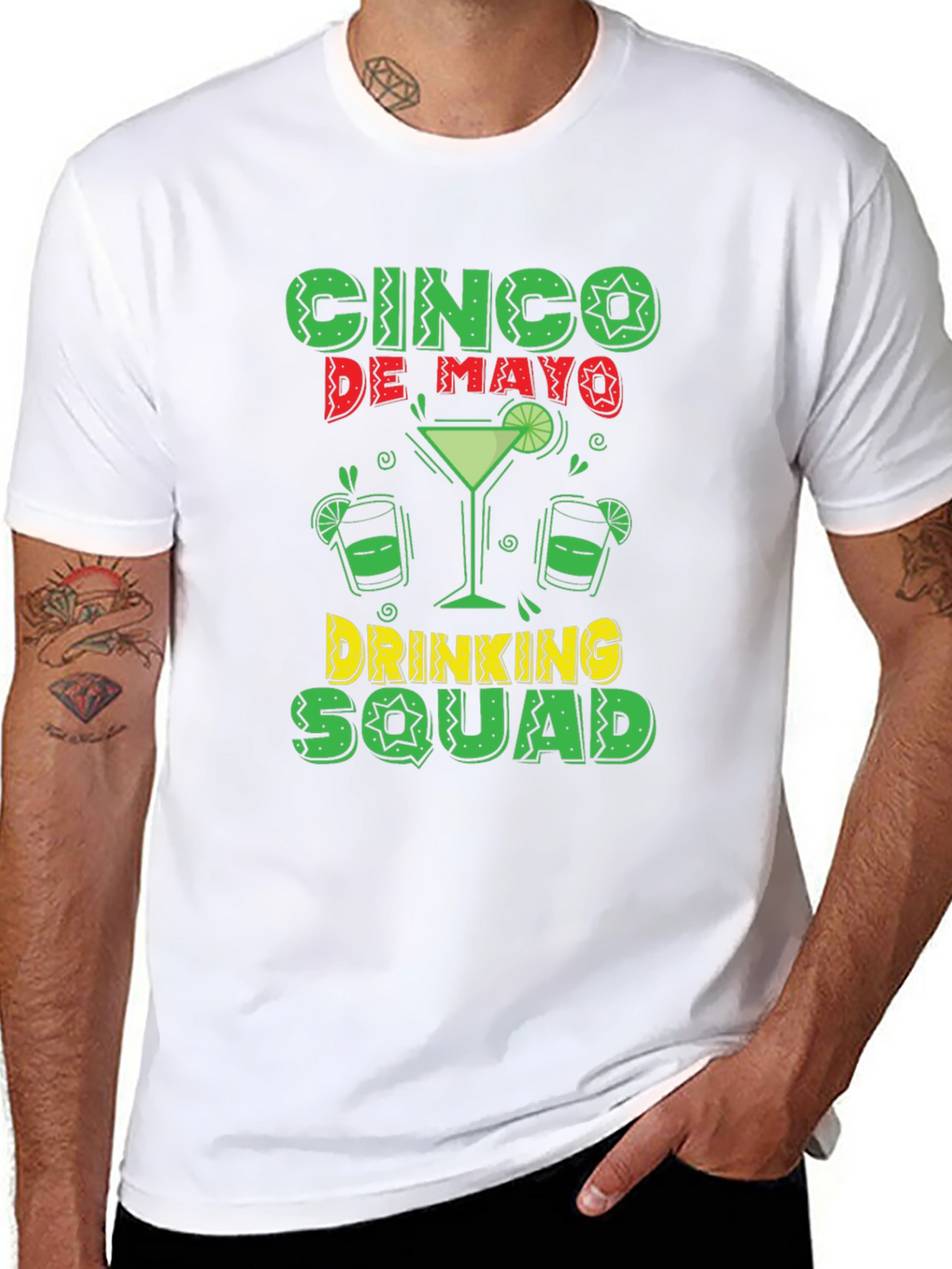 Cinco De Mayo Drinking Squad Black T-Shirt
