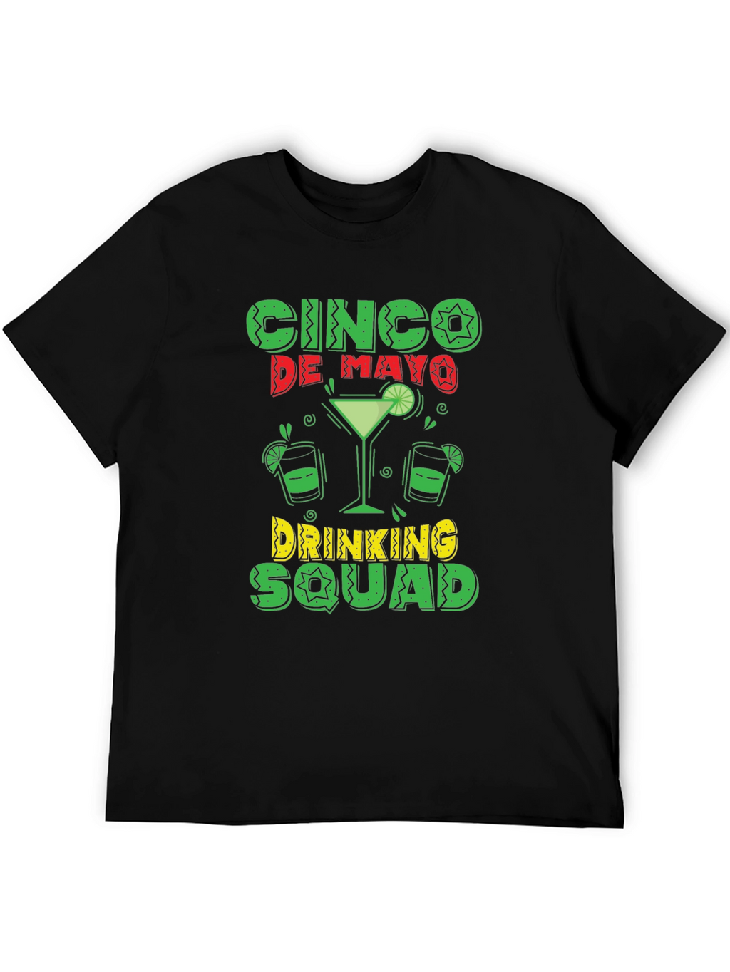 Cinco De Mayo Drinking Squad Black T-Shirt