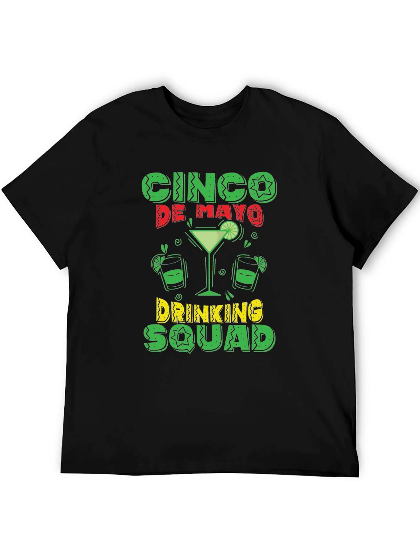 Cinco De Mayo Drinking Squad Black T-Shirt