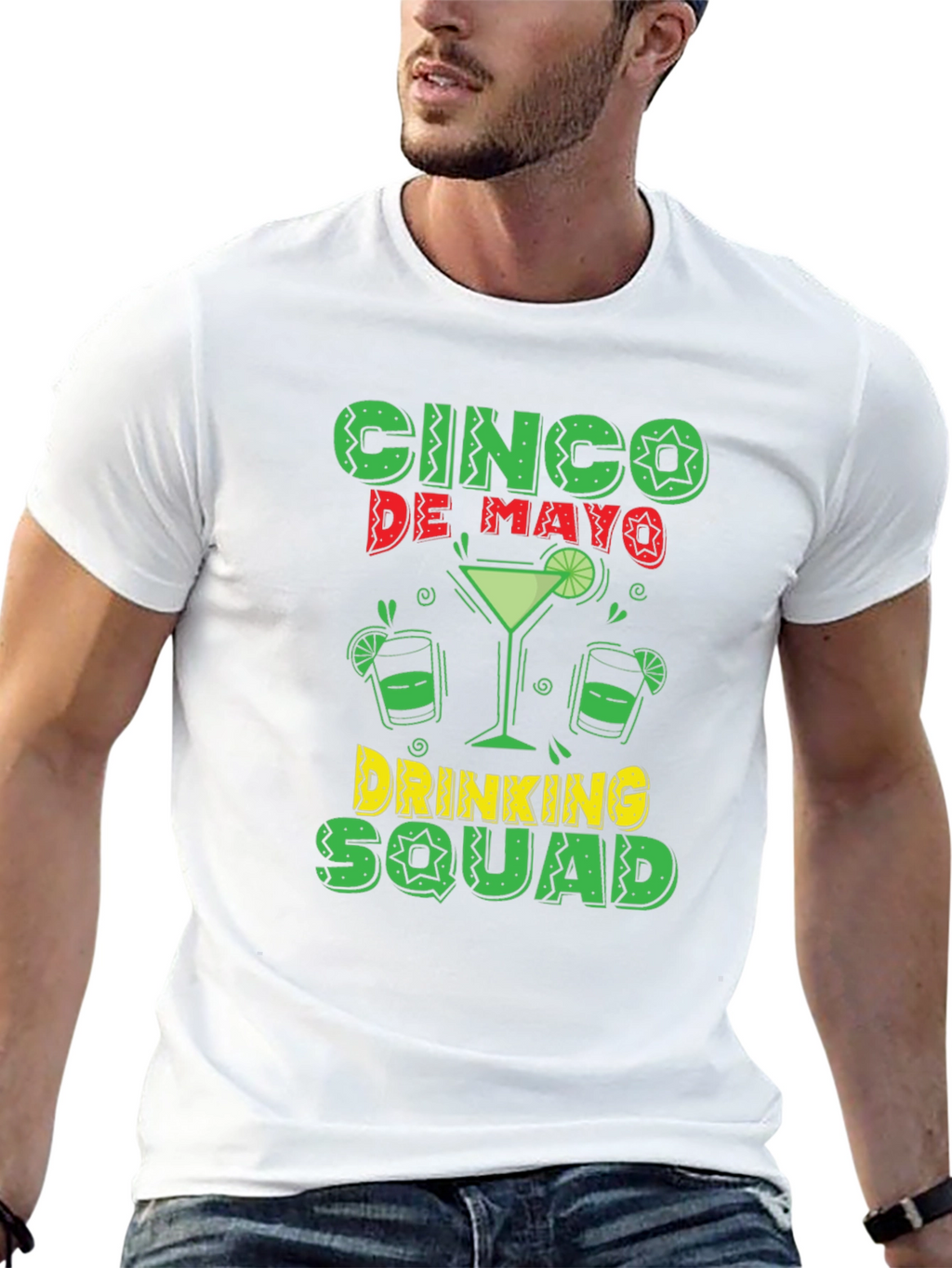 Cinco De Mayo Drinking Squad Black T-Shirt