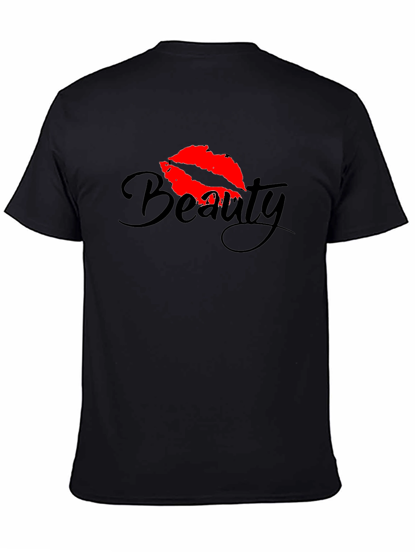 Beauty Lips Graphic Black T-Shirt