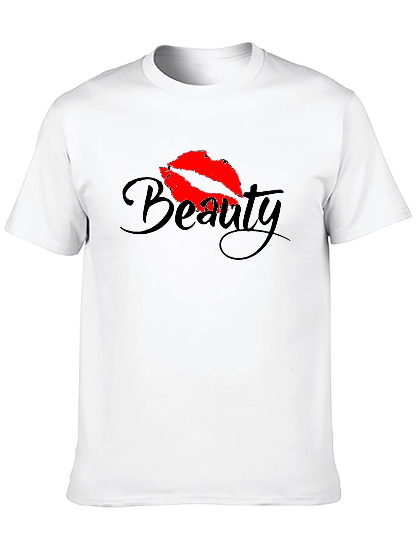 Beauty Lips Graphic Black T-Shirt