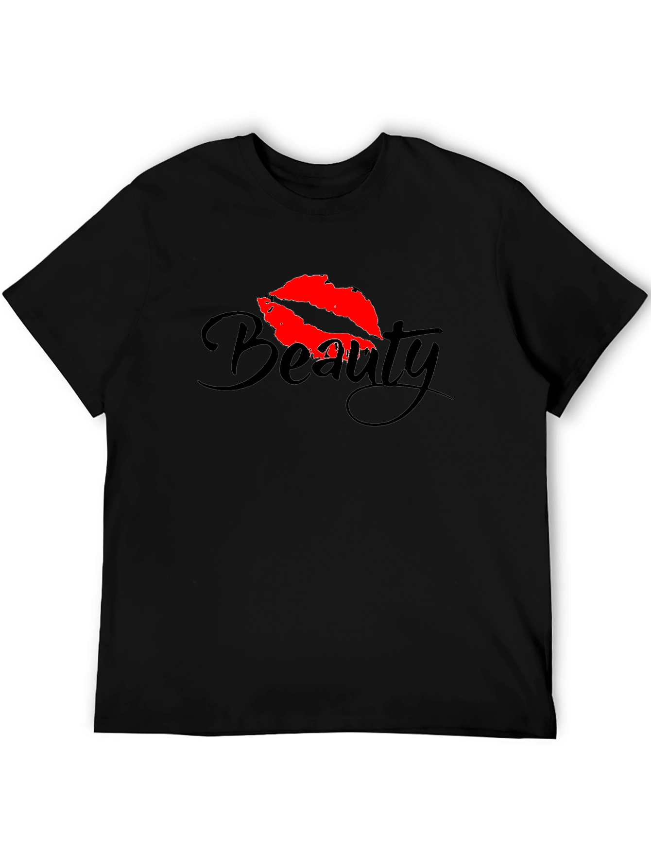 Beauty Lips Graphic Black T-Shirt