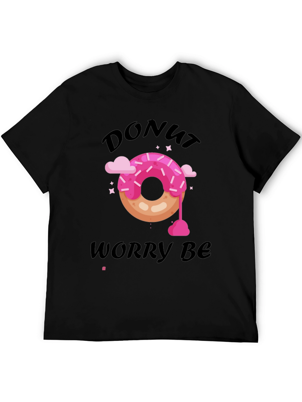 Donut Worry Be Happy Graphic T-Shirt