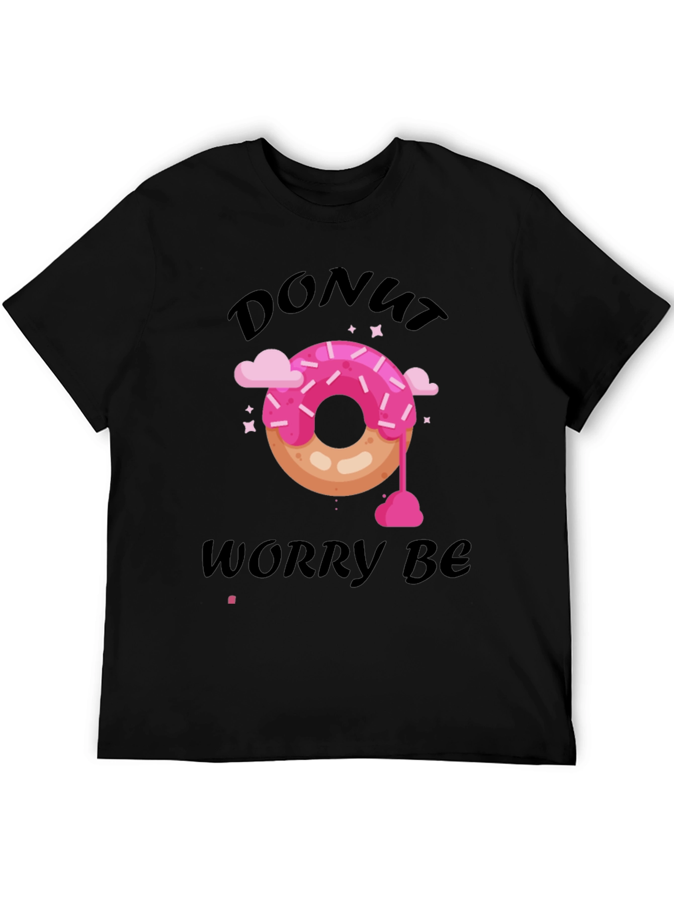 Donut Worry Be Happy Graphic T-Shirt