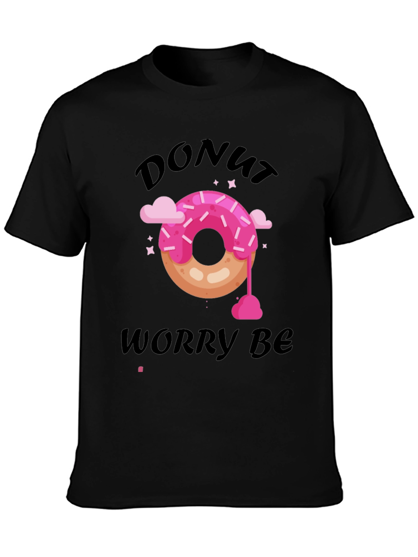 Donut Worry Be Happy Graphic T-Shirt