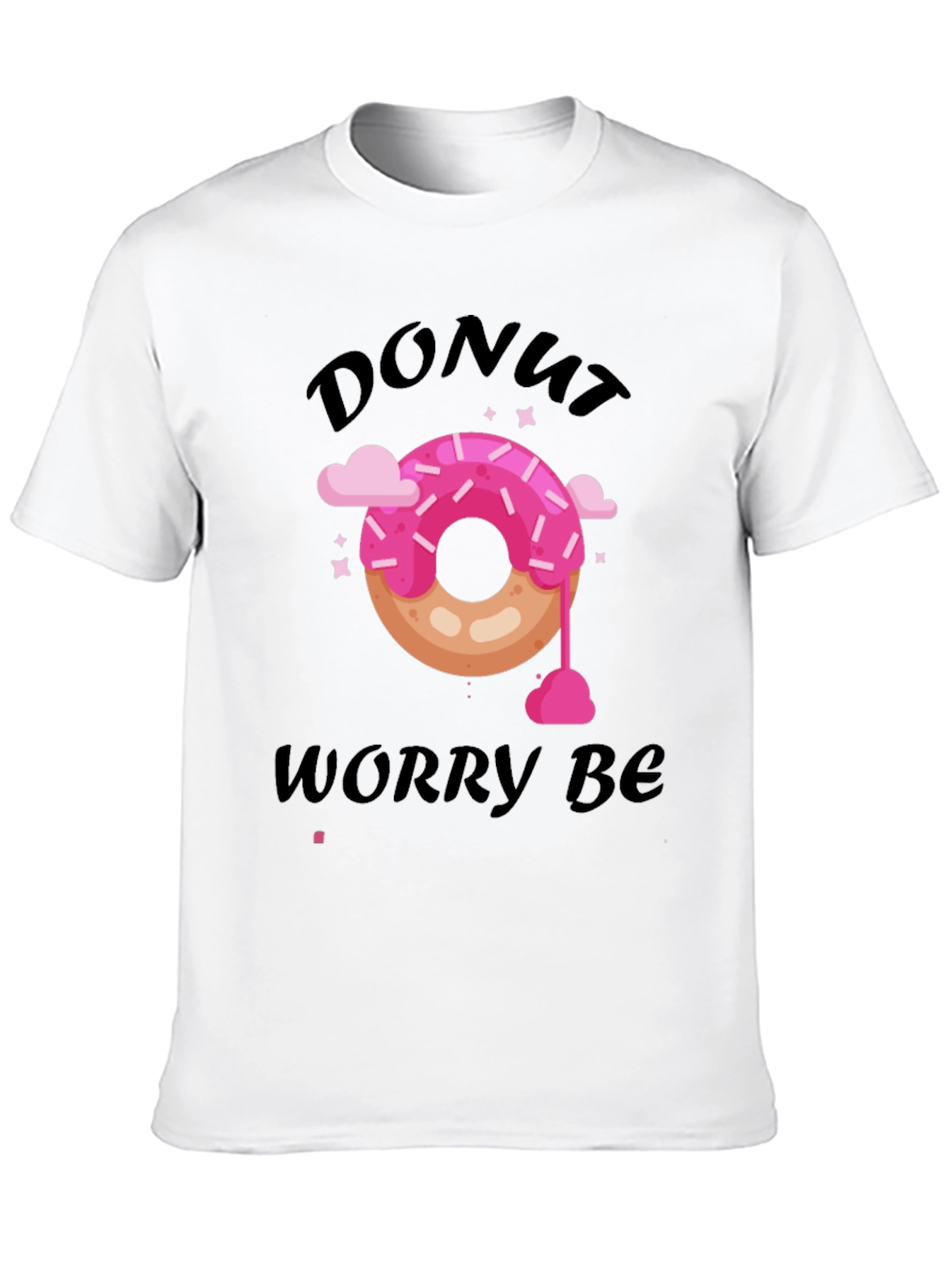Donut Worry Be Happy Graphic T-Shirt