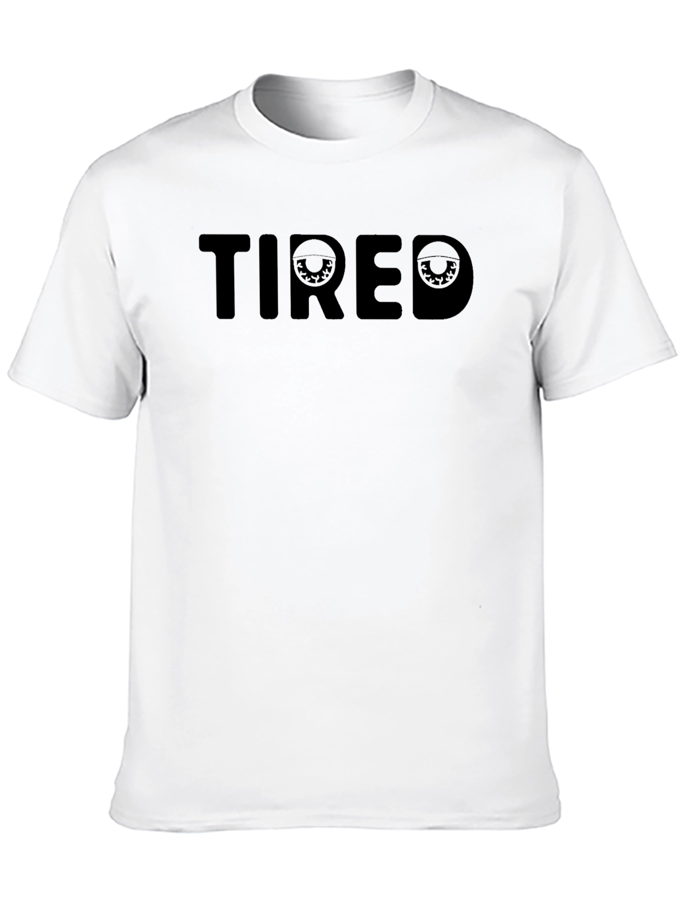 Tired Graphic Tee - Black Cotton Comfort
