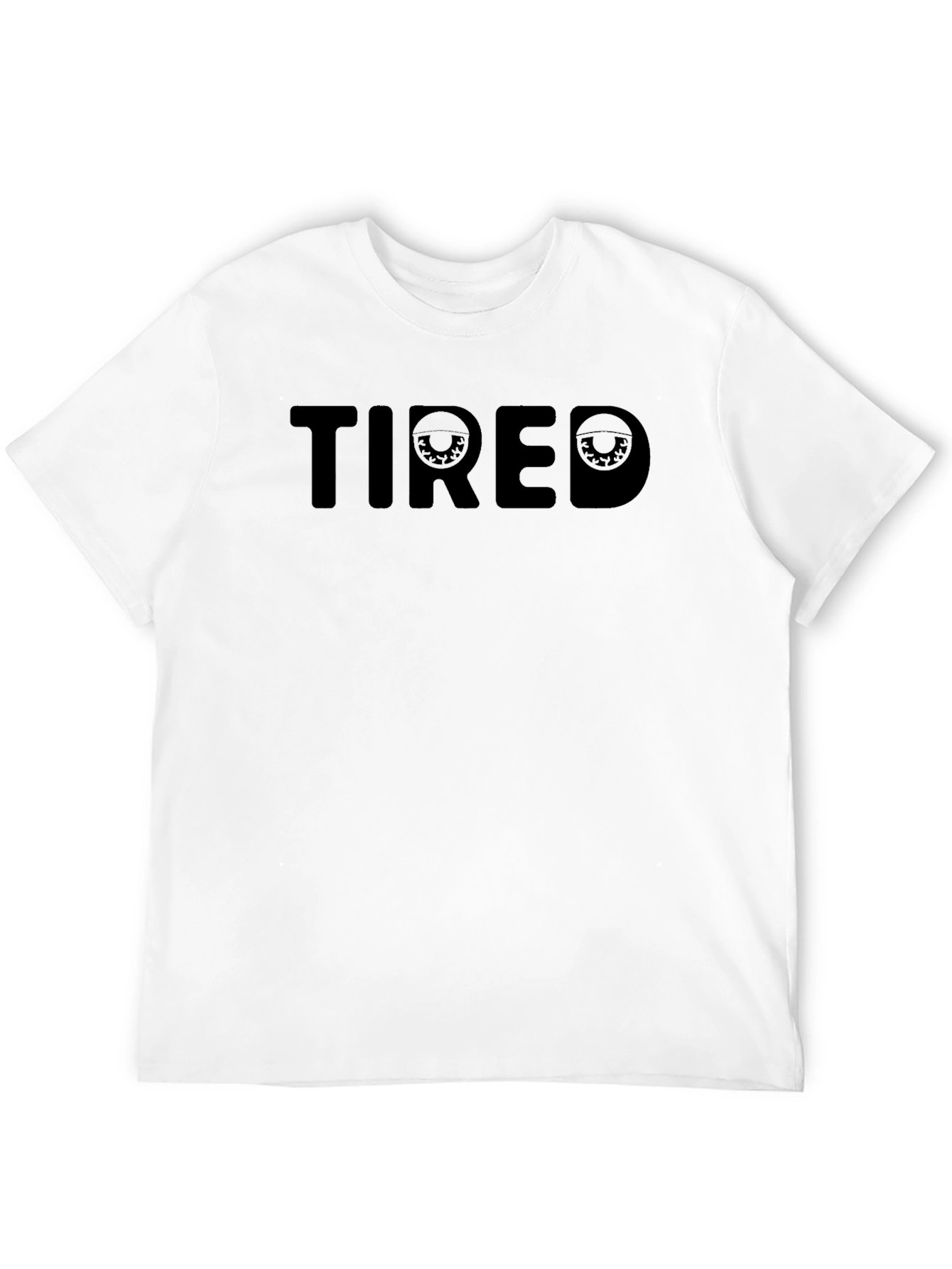 Tired Graphic Tee - Black Cotton Comfort