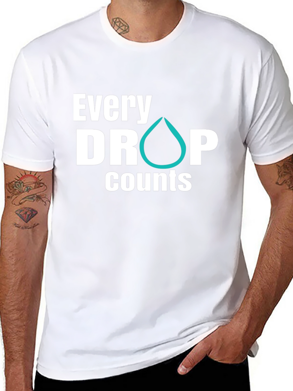 Every Drop Counts Graphic Tee - Black
