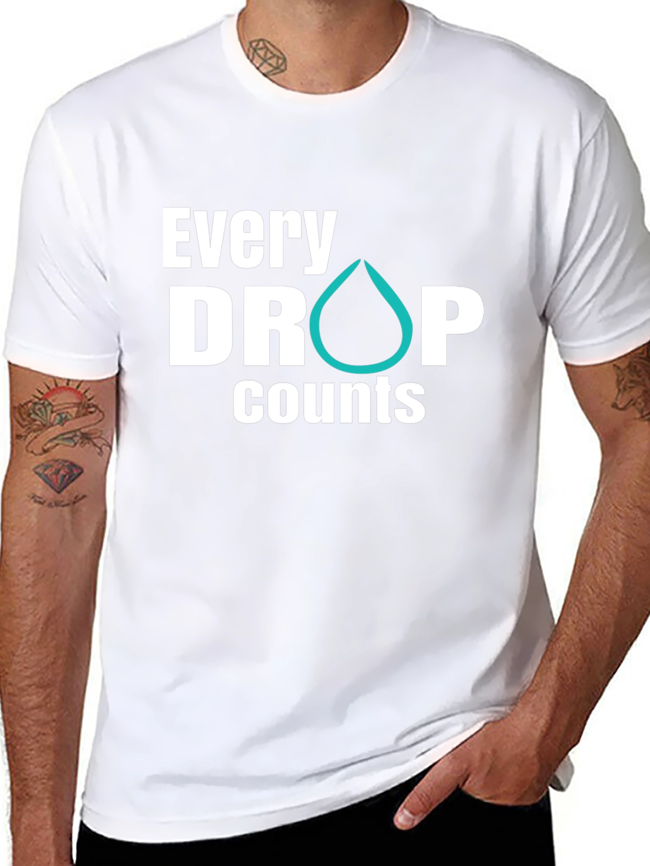 Every Drop Counts Graphic Tee - Black