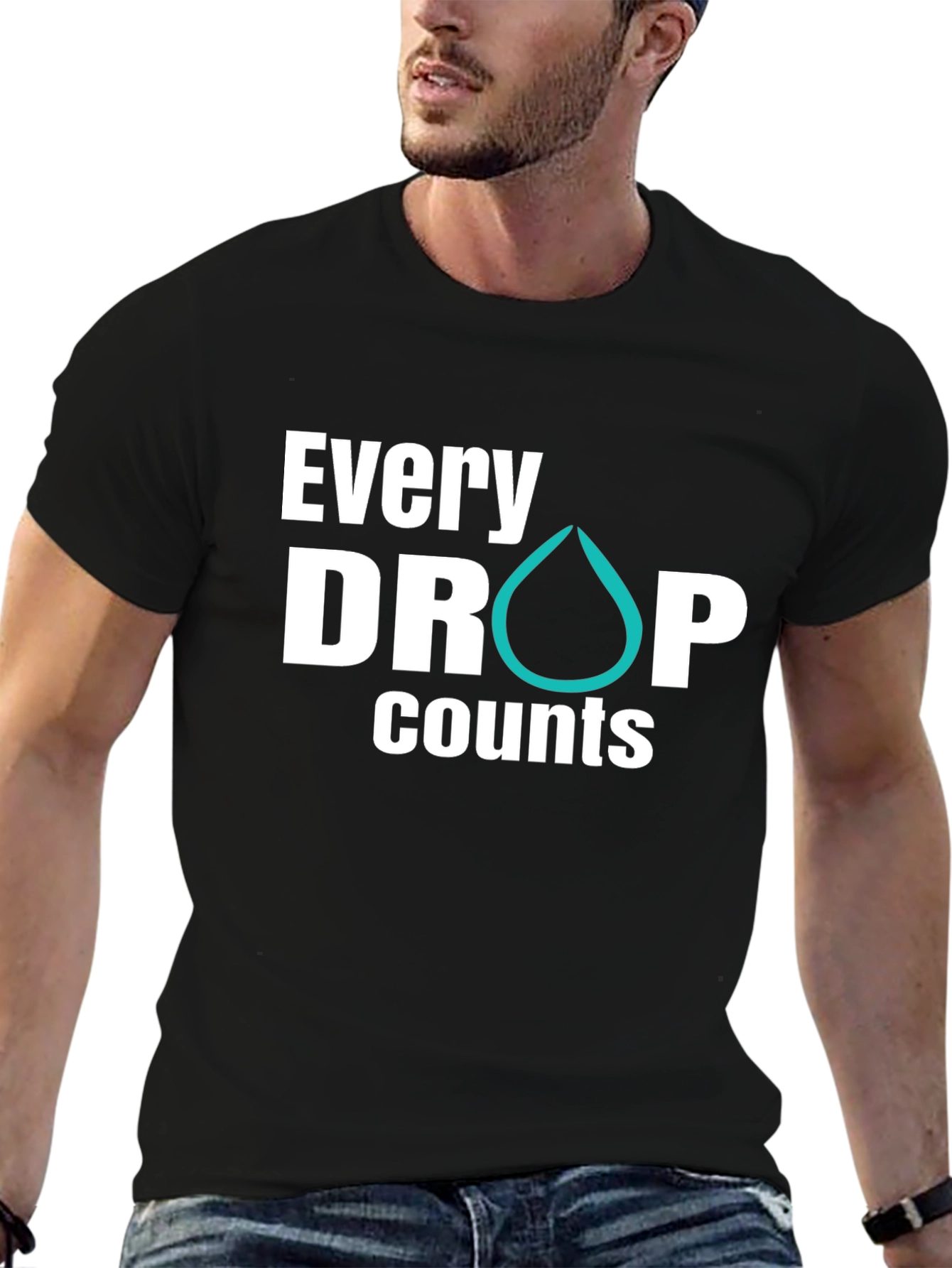 Every Drop Counts Graphic Tee - Black