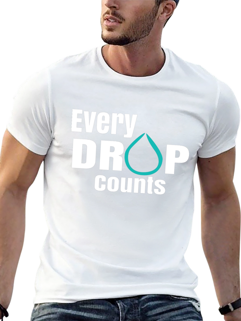 Every Drop Counts Graphic Tee - Black